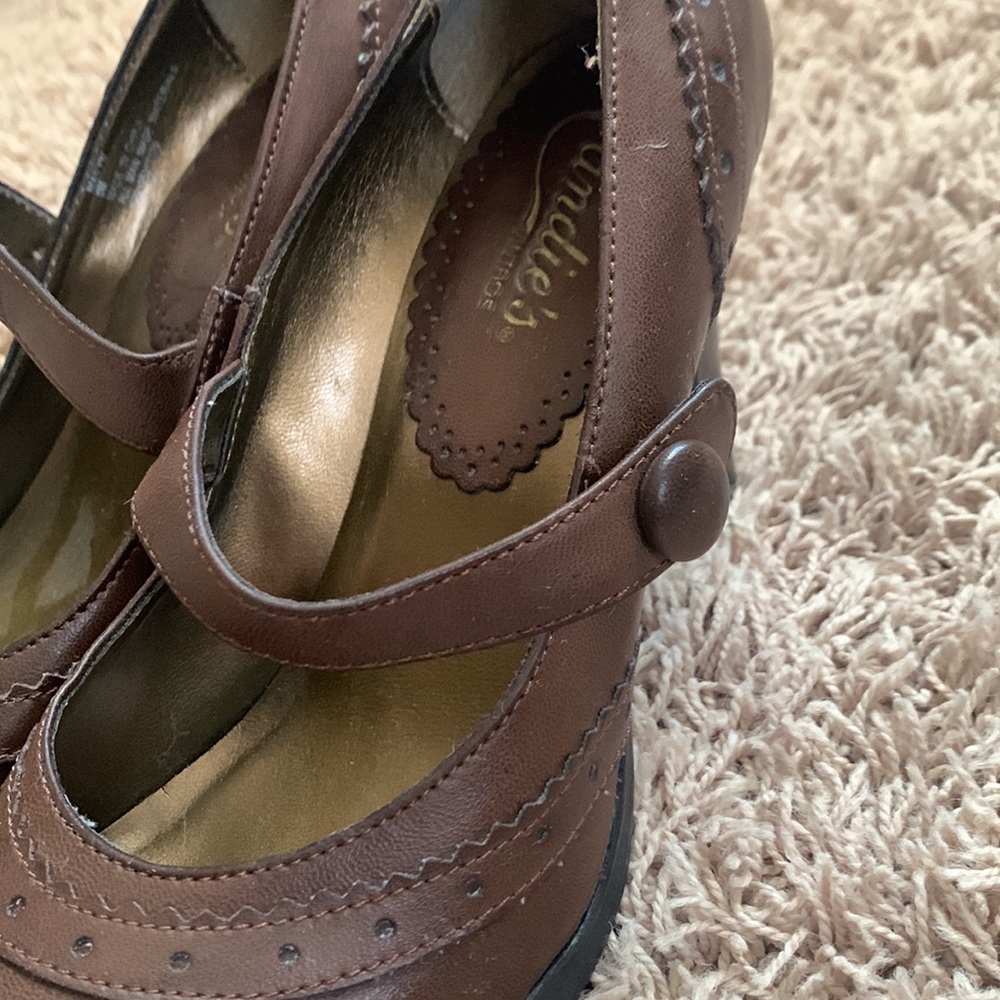 Candie's Brown Mary Jane Heels - Picture 10 of 12